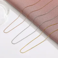 あずきチェーンネックレス　サージカルステンレス　アレルギー対応のサムネイル