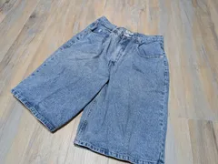 デッドストック  90s 米国製 Vintage ワイド ショートデニム バギパンツ 34×26のサムネイル