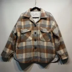 CHECKシャツ ジャケット ブラウン/ベージュ 100 105サイズ 冬 62108