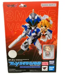 バンダイ マクロスデルタ タイニーセッション VF-31J ジークフリード（ハヤテ・インメルマン機）with フレイア・ヴィオン フィギュア