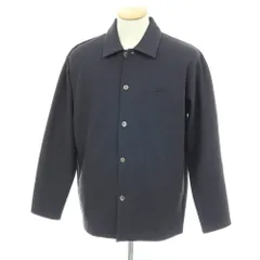 【中古】ラコステ LACOSTE コットンポリエステル 襟付き カーディガン ダークグレー【サイズ3】【メンズ】