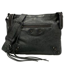 BALENCIAGA(バレンシアガ) ショルダーバッグ ザ・メッセンジャー 177289 黒 レザー