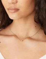 アクセサライズ レディース アクセサリー ネックレス・チョーカー・ペンダントトップ レース Accessorize Z mixed stones necklace in 14k gold platedのサムネイル