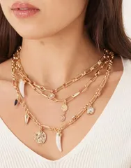 アクセサライズ レディース アクセサリー ネックレス・チョーカー・ペンダントトップ レース Accessorize layered charm necklace GOLD ゴールドのサムネイル