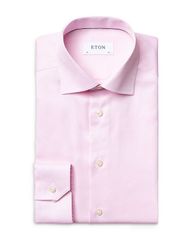 エトン メンズ トップス シャツ Eton Contemporary Fit Signature Twill Dress Shirt Pink ピンク