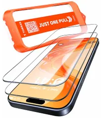 TORRAS フィルム For iPhone Air ガラスフィルム 航空宇宙ガラス 周り浮きゼロ 9H+硬度 米軍MIL規格 全面保護 10倍強化 極細ベゼル対応 ラウンドエッジ 超簡単貼り付け ワンプル(Just One Pull) ガイド枠付き 気泡ｍａ