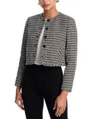 セオリー レディース アウター ジャケット・ブルゾン ツイード カーディガン Theory Woven Tweed Cardigan Jacket Shale Multi マルチカラー