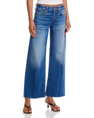 リダン レディース ボトムス デニムパンツ ワイドレッグ アンクル ジーンズ REDONE Mid Rise Wide Leg Ankle Jeans in Viper Viper Blue ブルー