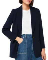 ホイッスルズ レディース アウター ジャケット・ブルゾン クレープ ブレザー Whistles Crepe Boyfriend Blazer Navy ネイビー