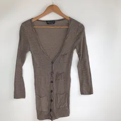 フランス製 SONIA RYKIEL Vネックカーディガン レディース 26 ボーダー 3241202603160023