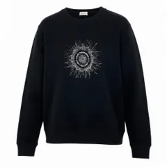 K11c20 SAINT LAURENT PARIS サンローラン フロントロゴ スウェット トレーナー 551630 S ブラック メンズsn1のサムネイル