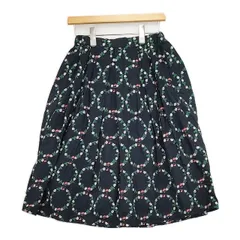 marble sud 花かんむり 刺繍 フレアスカート 078S050093 ロングスカート 濃紺 ネイビー レディース マーブルシュッド【中古】6-0307M∞のサムネイル