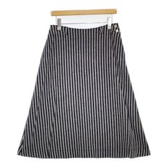 45R/45rpm カルゼヒッコリースカート 定価40700円 ロングスカート ネイビー オフホワイト レディース フォーティーファイブアールピーエム【中古】6-0307M∞