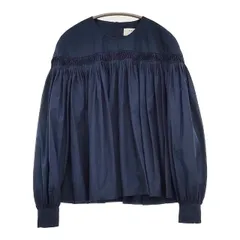 beating heart ビーティングハート ピンタック ブラウス シャツ ネイビー レディース【中古】6-0307M∞