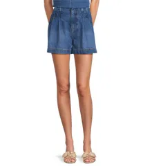 アントニオ メラーニ レディース ボトムス ハーフパンツ・ショーツ ショートパンツ デニム Antonio Melani Kaelie Mid Rise Coordinating Denim Shorts Medium Wash デニム