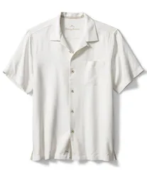 トッミーバハマ メンズ トップス シャツ Tommy Bahama Solid Tropic Isle Short Sleeve Camp Collar Woven Shirt Continental