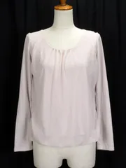 プロポーション ボディドレッシング PROPORTION BODY DRESSING カットソー ブラウス 異素材 シフォン 長袖 3 ピンクのサムネイル