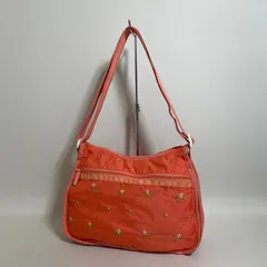 2603-82｜レスポートサック ショルダーバッグ ナイロン オレンジ 花柄