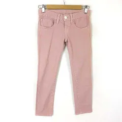 マウジー MOUSSY デニムパンツ カラーデニム スリム ビジュー装飾 ストレッチ 23 ピンク 小さいサイズ