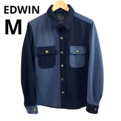 【中古】エドウィン EDWIN シャツジャケット ボタンアップ ウール混 M
