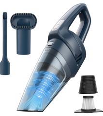 ハンディクリーナー, 多機能ミニ 車用掃除機 コードレス 強力吸力 電動ハンディ掃除機 595g 小型 軽量 人気 低噪音 簡単収納/キーボード掃除/車内清掃/ペット毛掃除/家庭用-ブラック