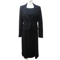 ジョバンニヴァレンティノ Giovanni Valentino セットアップ ワンピーススーツ ジャケット リボン ロング 喪服 7AR 約S 黒 ブラック IBO87 0316