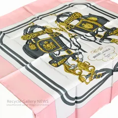 ● HERMES カレ90 Bride de Gala ピンク ヴィンテージ エルメス ブリッド ドゥ ガラ