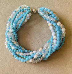 ターコイズカラーのボリュームブレスレット