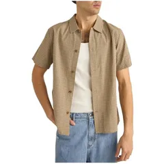 リズム メンズ トップス シャツ 半袖 Rhythm Check ShortSleeve Shirt Mens Sand サンドのサムネイル