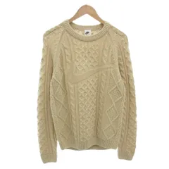 ナイキ NIKE AS M NL CABLE KNIT SWEATER LS RATTAN ニット セーター 長袖 リブ ロゴ S ベージュ DQ5177-206 /FF