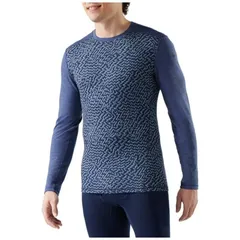 スマートウール メンズ トップス シャツ Smartwool Classic Thermal Merino Base Layer Crew Top Mens Nightfall Retro Line