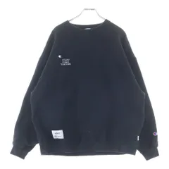 WTAPS (ダブルタップス) ×CHAMPION チャンピオン フロント刺繍 クルーネックスウェットトレーナー ブラック C8-X016のサムネイル