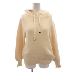 ルルウィルビー Loulou Willoughby パーカー フーディ プルオーバー シャギーニット 長袖 ウール 2 アイボリー /FF