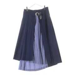 TOGA (トーガ) 18AW Wool Pleated Skirt ウールプレーンスカート ネイビー TP82-FG226のサムネイル