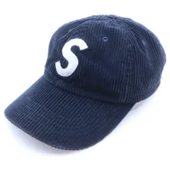 SUPREME (シュプリーム) Corduroy S Logo 6-Panel Cap コーデュロイ Sロゴ 6パネルキャップ ネイビー