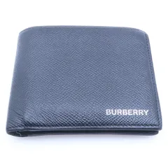 BURBERRY (バーバリー) 2つ折り財布 レザーウォレット ブラック