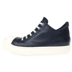 Rick Owens (リックオウエンス) 26SS Leather Low Sneaks ラモーンズ レザー ローカットスニーカー ブラック RU01E5891LCO