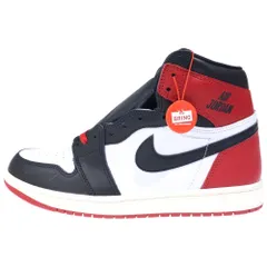 NIKE (ナイキ) AIR JORDAN 1 RETRO HIGH OG エアジョーダン1 レトロ ブラックトゥリイマジンド ハイカットスニーカー ホワイト/ブラック/レッド US10.5/28.5cm DZ5484-106