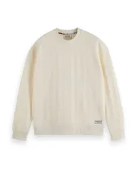 スコッチアンドソーダ メンズ アウター パーカー・スウェット レギュラーフィット パイル シャツ Scotch Soda Jacquard Regular Fiterry Sweatshirt Eggのサムネイル