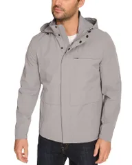 コールハーン メンズ アウター ジャケット・ブルゾン Cole Haan Hooded Windbreaker Jacket Grey グレーのサムネイル