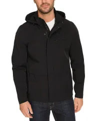 コールハーン メンズ アウター ジャケット・ブルゾン Cole Haan Hooded Windbreaker Jacket Black ブラックのサムネイル
