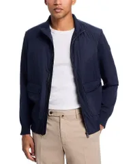 セイブ ザ ダック メンズ アウター ジャケット・ブルゾン セーター Save The Duck Alfo Hybrid Sweater Jacket Navy Blue ネイビー