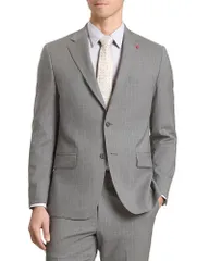 テッドベーカー メンズ アウター ジャケット・ブルゾン Ted Baker Wright Stripe Modern Fit Suit Jacket GreyWhite ホワイトのサムネイル