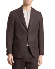 テッドベーカー メンズ アウター ジャケット・ブルゾン リネン Ted Baker Winfred Linen Modern Fit Suit Jacket Chocolate チョコレートのサムネイル