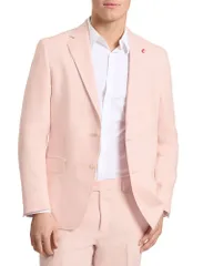 テッドベーカー メンズ アウター ジャケット・ブルゾン リネン Ted Baker Winfred Linen Modern Fit Suit Jacket Light Pink ピンクのサムネイル