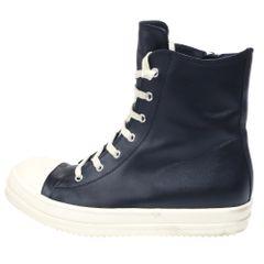 Rick Owens (リックオウエンス) SNEAKERS スニーカーズ レザー ハイカットスニーカー RU02C7890 LPO ブラック
