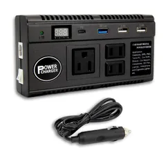 【数量限定】【急速充電】カーインバーター 車載充電器 120W DC12V 24V をAC110Vに 変換 修正弦波 インバーター カーチャージャー 車 コンセント 12V車 & 24Vトラック 対応 アダプター ACコンセント 3口/2口 ×3 USBポート