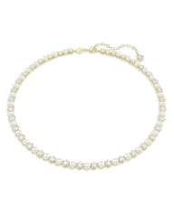 スワロフスキー レディース アクセサリー ネックレス・チョーカー・ペンダントトップ レース Swarovski Matrix Cubic Zirconia Imitation Pearl Tennis Necklace 1651925 Gold ゴールド