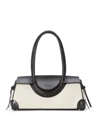 スタウド レディース バッグ レザー STAUD Maude Canvas Leather Shoulder Bag Naturalesのサムネイル