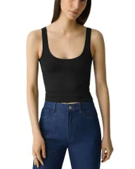 セオリー レディース トップス タンクトップ Theory Fliore Tubular Tank Top Black ブラックのサムネイル